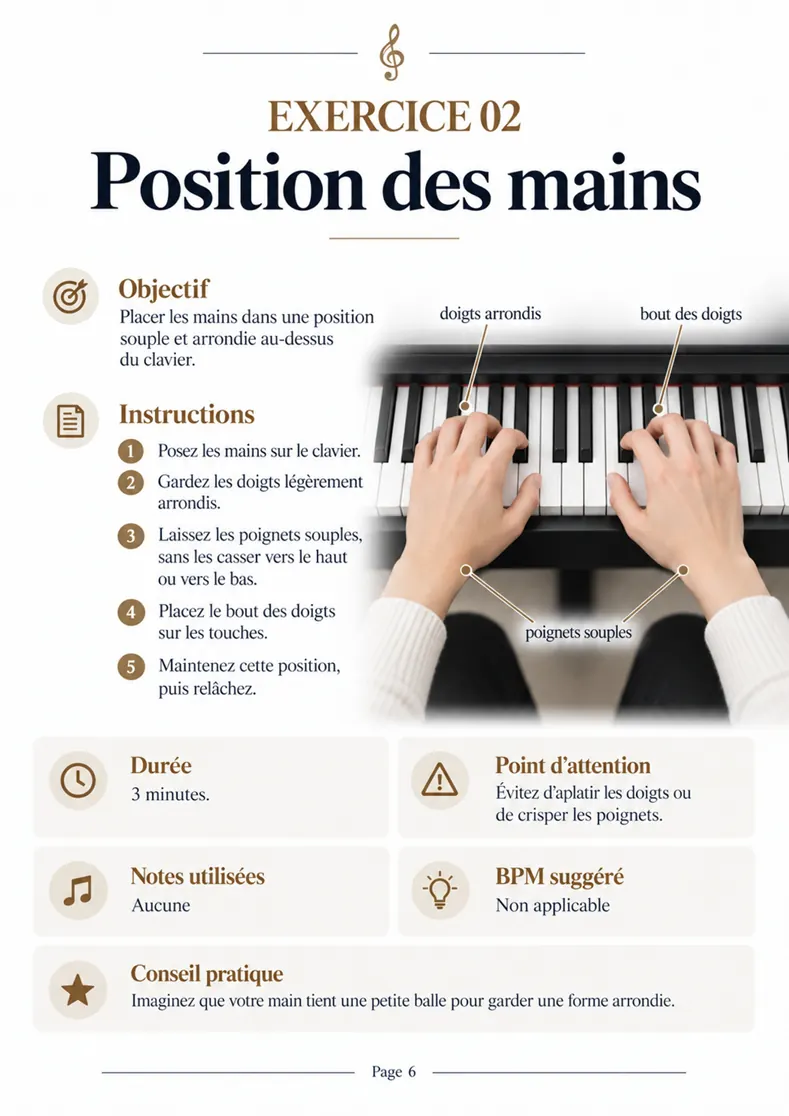 Exercice 02 — Position des mains
