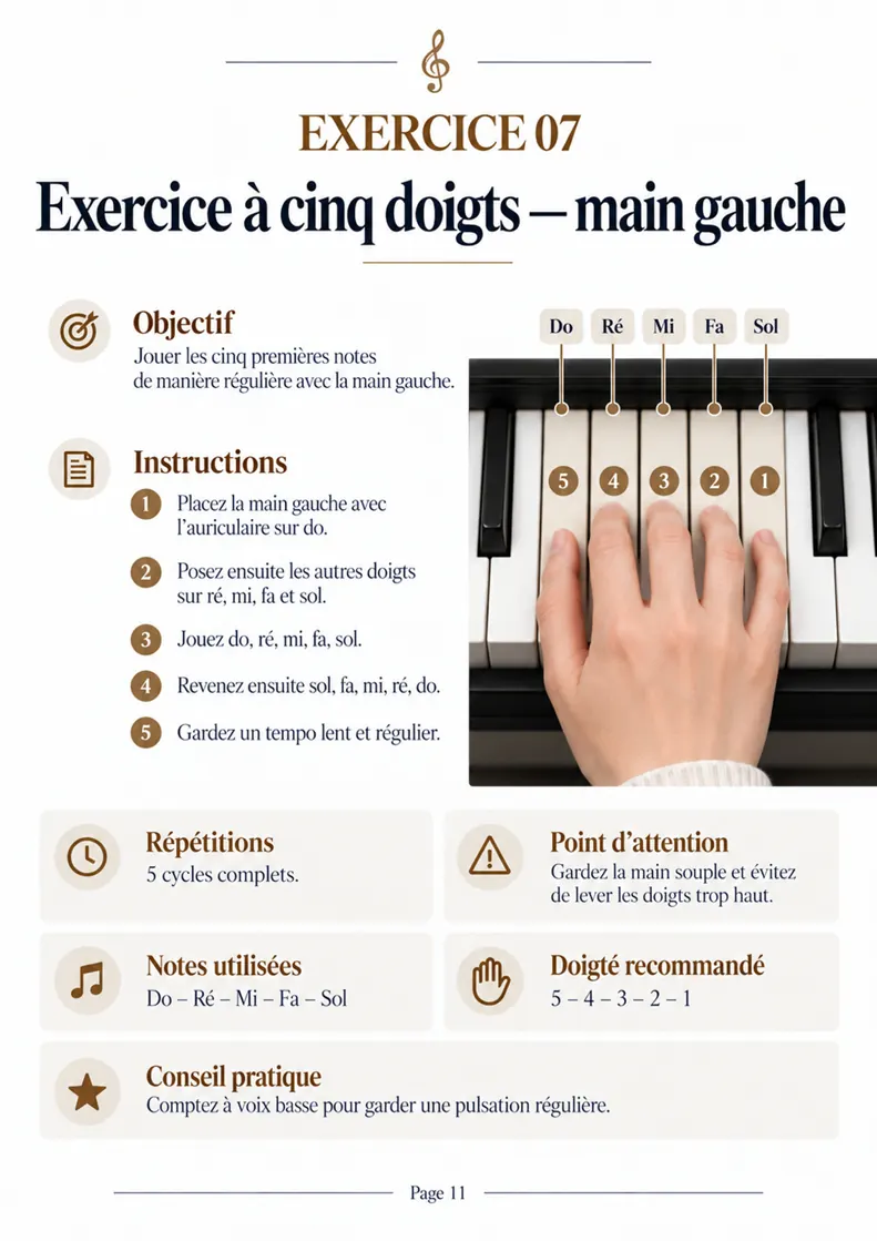 Exercice 07 — Main gauche