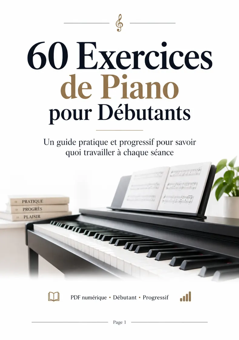 Couverture des 60 exercices de piano
